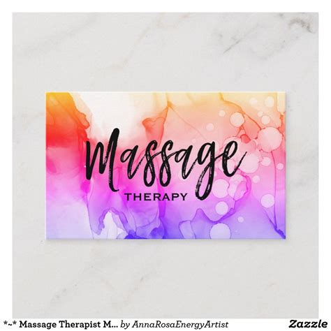 logo massage therapist massage therapy qr business card zazzle watercolor business cards