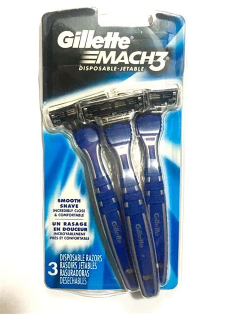 Gillette Mach3 Disposable Razors Smooth Shave 3 Count For Sale Online