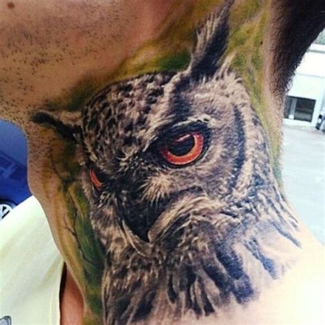Hình xăm đẹp cho nữ. Hình Xăm Cú Mèo Ở Cổ Đẹp ️ Tattoo Cú Mèo Nam Nữ Mini