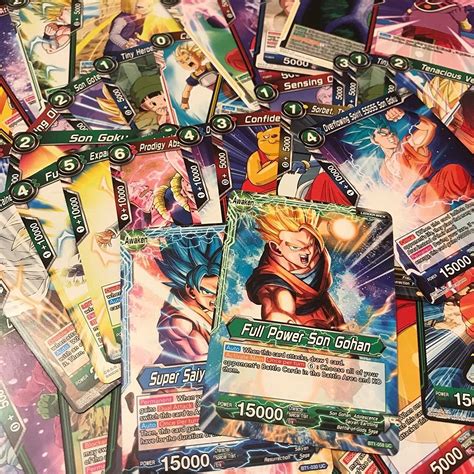 Dragon Ball Super Tcg Tarjetas Aleatorias De Cada Serie 50 Tarjetas