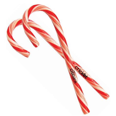 Large Candy Canes With Clear Label Push Promotional Products