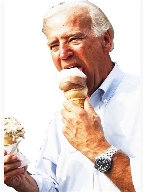 Joe Biden Eating Ice Cream Spiral Notebook By Jessguida Redbubble