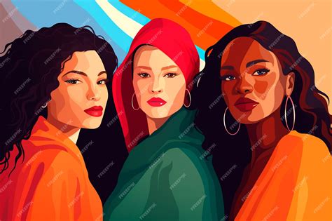 Premium Photo | Empowering women through diversity Illustration