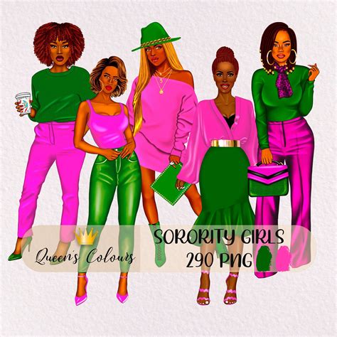 Sorority Girls Clipart Sister Girls Clipart Alpha Kappa - Etsy