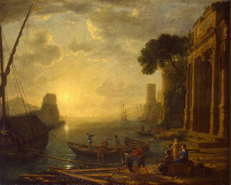 Morning In The Harbour Painting Gellee Claude Le Lorrain Oil Paintings