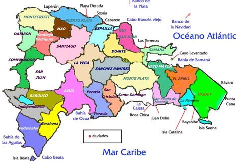 Mapas De La República Dominicana Y De Todas Sus Provincias Mapa Turístico Parques Naturales