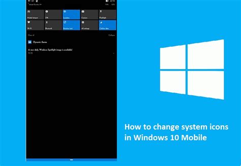 How To Change System Icons In Windows 10 Mobile