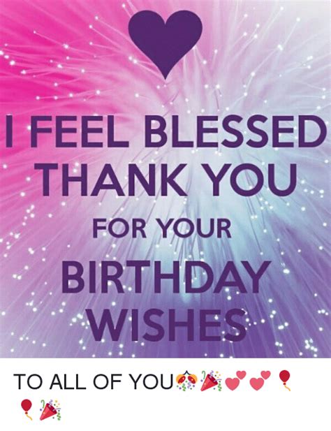 Thank You For Your Birthday Wishes Birthday Cards