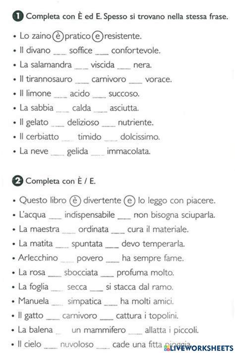 Verbo Essere Online Activity For Seconda You Can Do The Exercises Online Or Download The