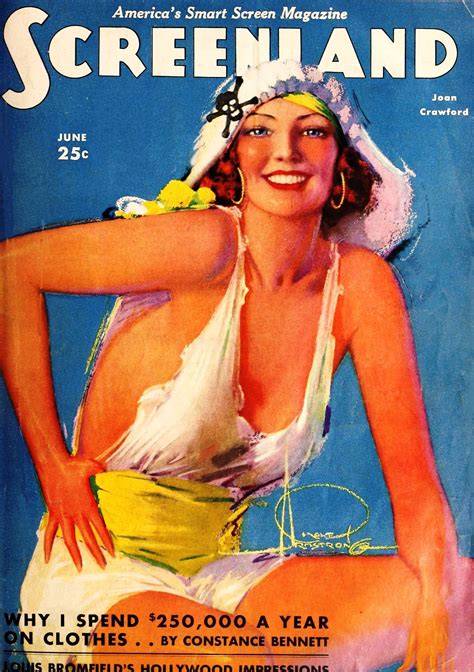 Joan Crawford On The Cover Of Screenland Magazine June 1930 Joan Crawford Movie Magazine