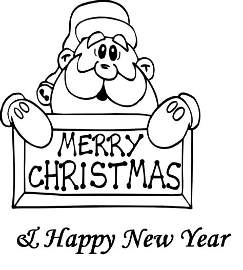 Free Merry Christmas And Happy New Year Black And White Download Free