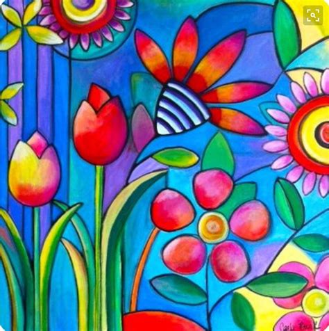 Pin By Maria L Tobon De Giraldo On Acrílico Flower Art Whimsical Art