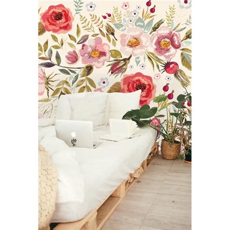 Southwell Peel And Stick Floral Roll Retro Living Rooms Peel And Stick