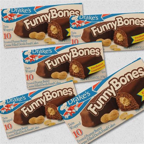 Drakes Funny Bones Peanut Butter Filled Cake And Frosted Chocolate