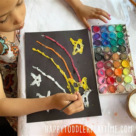 Salt Painting For Toddlers And Preschoolers Happy Toddler Playtime