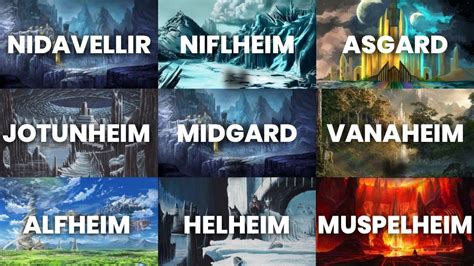 9 Realms In Norse Mythology Explained Yours Mythically Youtube