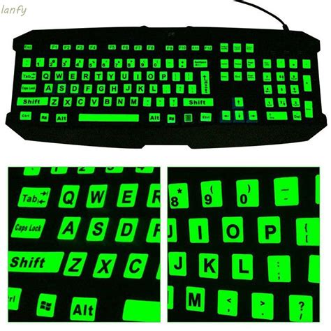 Lanfy Backlight Fluorescent Keyboard Cover Standard Large Letter