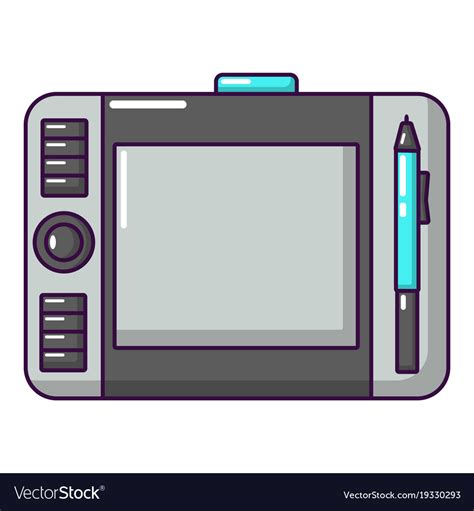Graphic Tablet Icon Cartoon Style Royalty Free Vector Image
