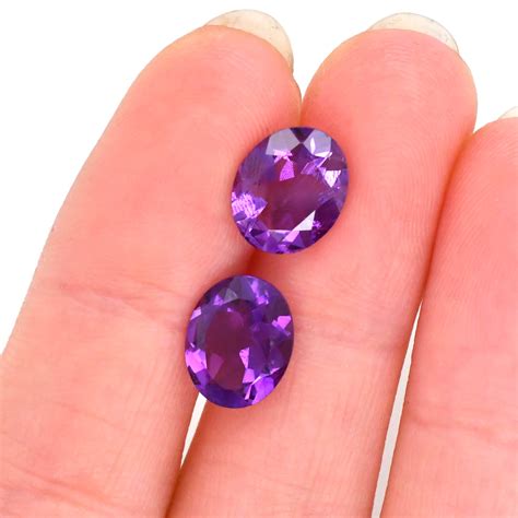 Gemstones Amethyst Oval 10x8mm Matching Pair Approximately 4 Carat 4