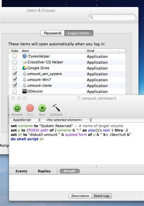 Fortysomething Geek Osx Automatically Unmount Volumes On Startup Login