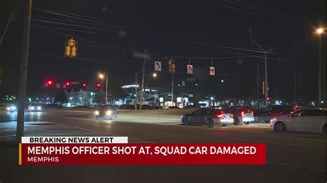 Memphis police officers shot at, squad car damaged - YouTube