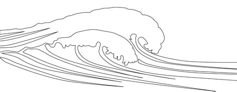 Ocean Waves Book Outline Coloring Pages