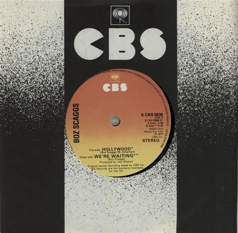 Boz Scaggs Hollywood Uk 7 Vinyl Single 7 Inch Record 45 574822