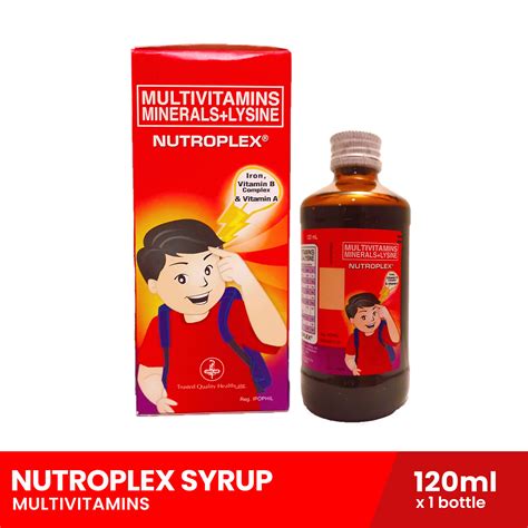 Nutroplex Multivitamins Syrup 120ml X 1 Bottle Kids Vitamins Syrup