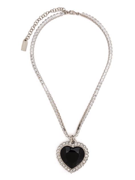 Vetements Crystal Heart Pendant Necklace Farfetch