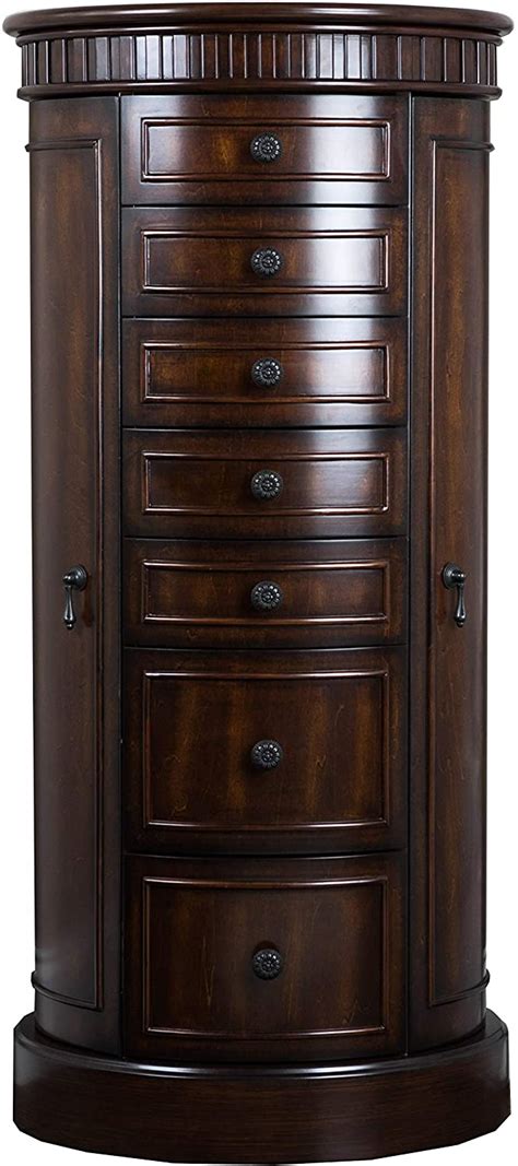 Hives And Honey Bailey Walnut Armoire Jewelry Cabinet