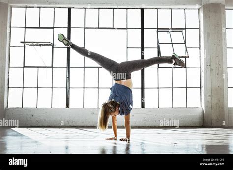 Handstand Indoors Hi Res Stock Photography And Images Alamy
