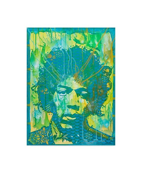 Trademark Global Dean Russo Jimi Hendrix V Canvas Art 18 X 24
