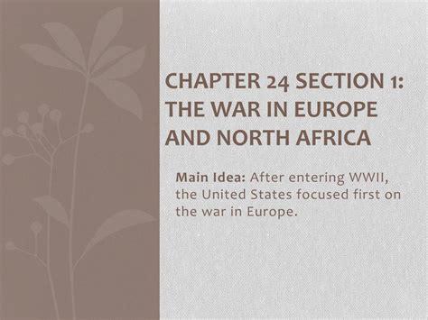 Ppt Chapter 24 The United States In World War Ii Powerpoint