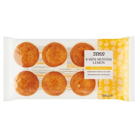 Tesco Mini Muffins With Lemon Flavour 180 G Tesco Groceries