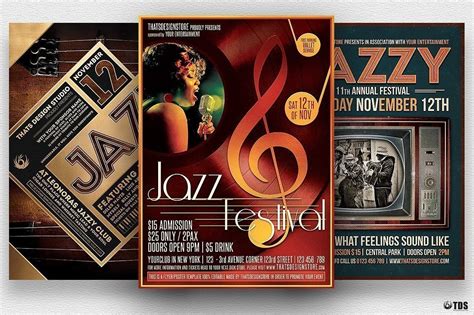 Jazz Festival Flyer Bundle V2 Party Flyers For Photoshop