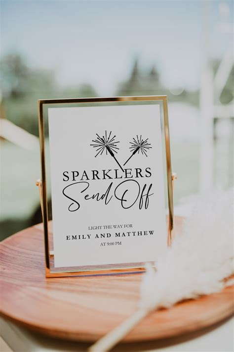 Sparkler Send Off Sign Wedding Send Off Sign Let Love Etsy