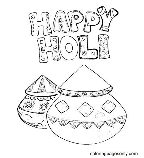 Holi Holi Coloring Page Free Printable Coloring Pages