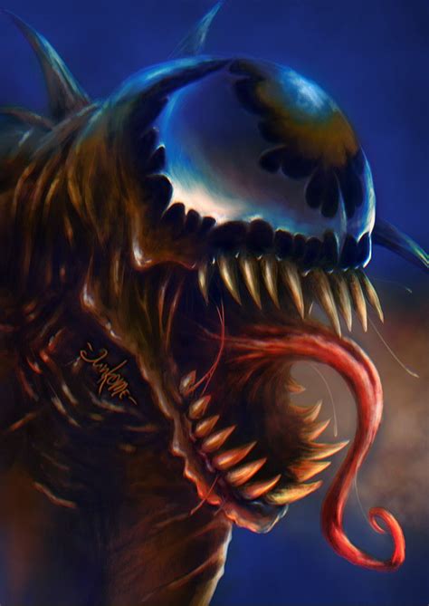 An Alien Creature With Its Mouth Open And Tongue Out In Front Of A