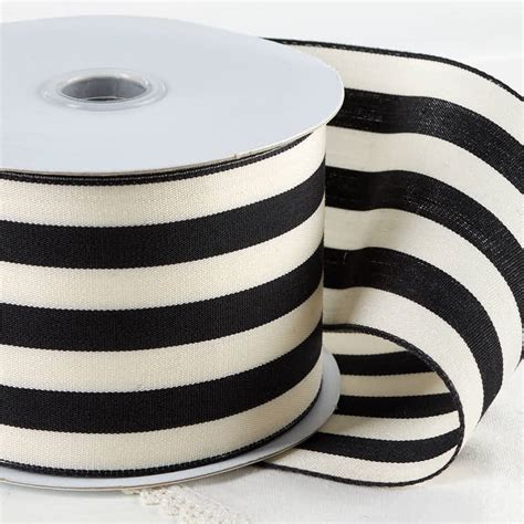2 12 Black And White Striped Ribbon New Items Factory Direct Craft