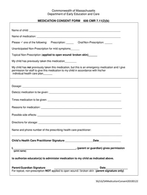 Medication Consent Form Fill Out And Sign Online Dochub