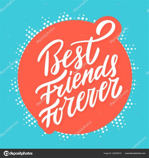 Best Friends Forever Hand Lettering Stock Vector Image By ©alexgorka