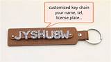 Pictures of Personalized License Plate Keychain