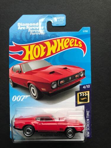 2019 HOT WHEELS 007 JAMES BOND DIAMONDS ARE FOREVER 71 MUSTANG MACH 1