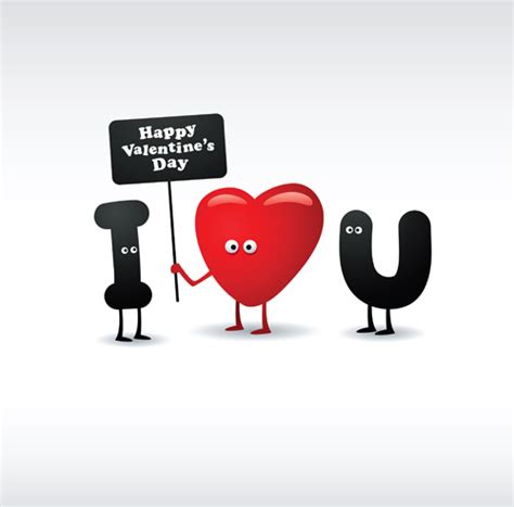 Set Of Funny Valentine Card Vector Graphics Free Vector In Encapsulated