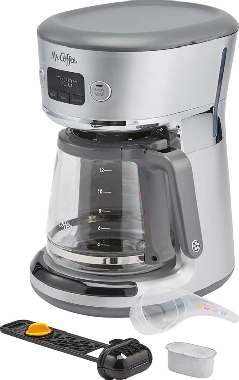 Mini, brew now or later, with water filtration and nylon reusable filter, coffee maker hey guys! Mr. Coffee 12-Cup Coffee Maker Silver 31160693 - Best Buy