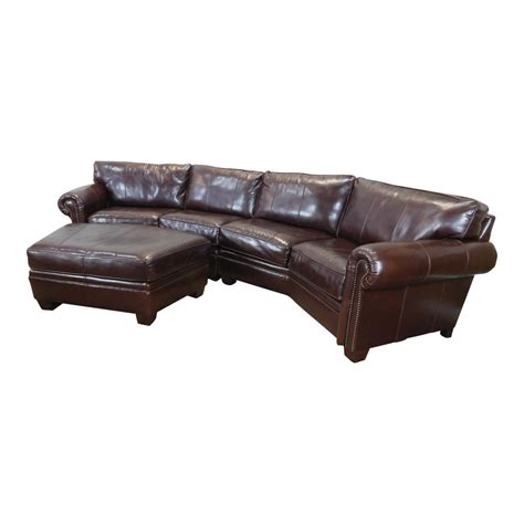 Bernhardt Leather Sectional Couch Odditieszone