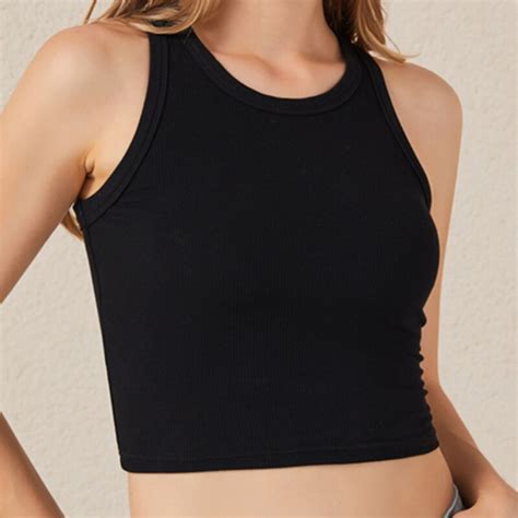 2020 Summer Slim Short Tank Tops Women Sleeveless O Neck Crop Tops Solid Color Fashion Vest