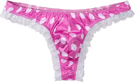 Chictry Mens Stain Ruffle Frilly Low Rise Thong Underwear Sissy Pouch