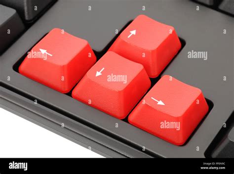 Red Arrow Keys On A Computer Keyboard Navigation Keys Stock Photo Alamy