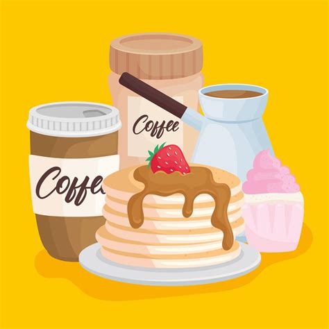 Coffee And Desserts Vector Art At Vecteezy